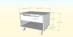 Nexera Nightstand 1-Drawer and Folding Door, Black, 24-Inch