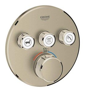 GROHE 29138EN0 Grohtherm Triple-Function Shower Thermostatic Valve Trim Kit, Brushed Nickel Infinity Finish