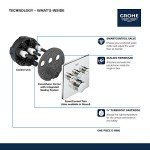 GROHE 29138EN0 Grohtherm Triple-Function Shower Thermostatic Valve Trim Kit, Brushed Nickel Infinity Finish
