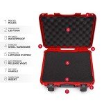 Nanuk 910 Waterproof Hard Case with Foam Insert - Red - Made in Canada