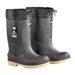Baffin Unisex TITAN Industrial Waterproof Protective Steel Safety Toe & Plate Slip-On Boots with Removable Inner Boot System, Black/Amber, 9