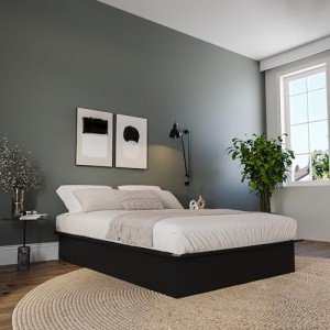 Nexera Valere Platform Bed, Black, Full