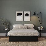 Nexera Valere Platform Bed, Black, Full