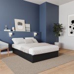 Nexera Valere Platform Bed, Black, Full