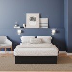 Nexera Valere Platform Bed, Black, Full