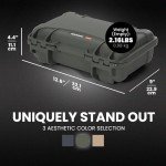NANUK 909 Hard Case with Customizable Cubed Foam, IP67 Waterproof & Crushproof, Rugged Construction for Ultimate Protection, Made in Canada – Olive (12.6” x 9” x 4.4”)