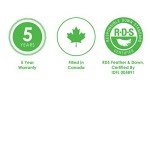 Canadian Down & Feather Co. - Down Perfect Pillow - 255 TC Shell 100% Cotton - Filled in Canada (Firm Support - Queen Size)