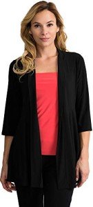 Joseph Ribkoff Womens Long Line Cover Up Style 201547J Color Black Size 12