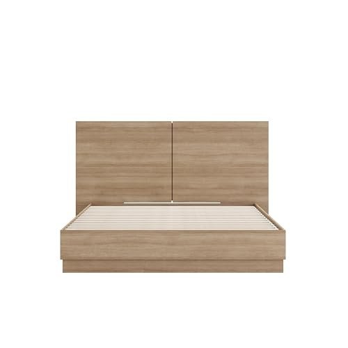 Nexera Milano Platform Bed Set, Brown, Double