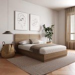 Nexera Milano Platform Bed Set, Brown, Double