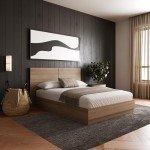 Nexera Milano Platform Bed Set, Brown, Double