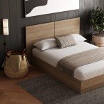 Nexera Milano Platform Bed Set, Brown, Double