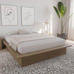 Nexera Malibu Bed Frame, Brown, Queen