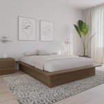 Nexera Malibu Bed Frame, Brown, Queen