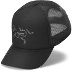 Arc'teryx Bird Curved Brim Trucker Hat | Curved-Brim Performance Trucker, Black, One Size