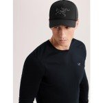 Arc'teryx Bird Curved Brim Trucker Hat | Curved-Brim Performance Trucker, Black, One Size