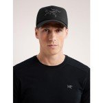 Arc'teryx Bird Curved Brim Trucker Hat | Curved-Brim Performance Trucker, Black, One Size