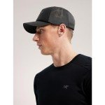 Arc'teryx Bird Curved Brim Trucker Hat | Curved-Brim Performance Trucker, Black, One Size