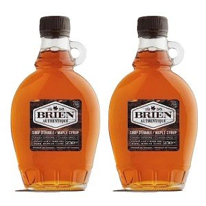 Brien 100% Pure Maple Syrup | Gluten Free Vegan Syrup | Maple Syrup Bottle | Real Maple Syrup Product From Canada | Leone Bottle 250ml / 8.4 Ounces (Pack of 2)