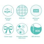 Canadian Down & Feather Co. - All Season Weight 800 Loft Canadian Hutterite White Down Duvet King Size - 500 TC Shell 100% Cotton - Made in Canada