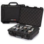 NANUK 910 Waterproof Watch Travel Case - 10 Slot Watch Briefcase, Impact-Resistant, Dustproof, Carry-On Approved, Premium Foam Interior, 14.3" x 11.1" x 4.7" - Made in North America (Black)