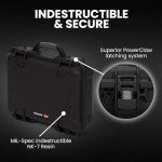 NANUK 910 Waterproof Watch Travel Case - 10 Slot Watch Briefcase, Impact-Resistant, Dustproof, Carry-On Approved, Premium Foam Interior, 14.3" x 11.1" x 4.7" - Made in North America (Black)