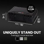 NANUK 910 Waterproof Watch Travel Case - 10 Slot Watch Briefcase, Impact-Resistant, Dustproof, Carry-On Approved, Premium Foam Interior, 14.3" x 11.1" x 4.7" - Made in North America (Black)