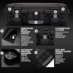 NANUK 910 Waterproof Watch Travel Case - 10 Slot Watch Briefcase, Impact-Resistant, Dustproof, Carry-On Approved, Premium Foam Interior, 14.3" x 11.1" x 4.7" - Made in North America (Black)