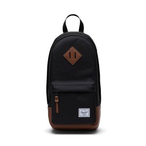 Herschel Supply Co. Heritage Shoulder Bag, Black/Tan, Standard
