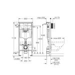 GROHE Rapid SL Set f. WC 38772 BH: 1,13m Abdeckplatte Skate Cosmopolitan Chrom, 38772001