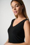 Joseph Ribkoff Womens V-Neck Cami Style 201546 Color Black Size 12
