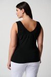 Joseph Ribkoff Womens V-Neck Cami Style 201546 Color Black Size 12