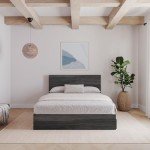 Nexera 2-Piece Bedset with Bed Frame and Headboard, Grey, Queen