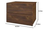 Nexera James Nightstand with 2-Drawers, Brown, 24-Inch