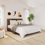 Nexera 2-Piece Bedset with Bed Frame and Headboard, Brown, Queen