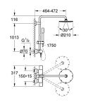 GROHE 27032001 Rain Shower 210 Shower System Thermostat
