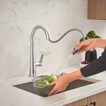 GROHE Veletto – Single Lever Kitchen Sink Mixer Tap with Pull-Out Dual Spray (High C-Spout, 28 mm Ceramic Cartridge, 360° Swivel Range, QuickMount Included, Tails 3/8 Inch), Chrome, 30419000