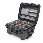 Nanuk Waterproof Hard Case with Lid Organizer and Padded Divider - Graphite