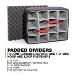 Nanuk Waterproof Hard Case with Lid Organizer and Padded Divider - Graphite