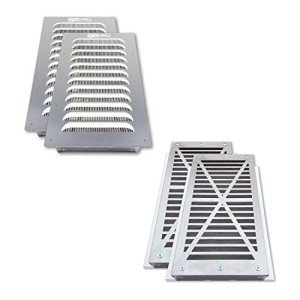 Container Modification World - Big Air Louvered Gable Vent - Product Line - for Preventing Condensation and Excessive Heat in New and Used Sea Cans (BigAir60-2PK-WITH-SCREEN)