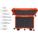 Nanuk 909 Waterproof Hard Case with Foam Insert - Orange - Made in Canada