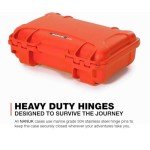 Nanuk 909 Waterproof Hard Case with Foam Insert - Orange - Made in Canada
