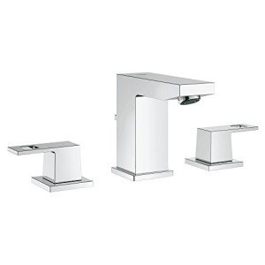 GROHE 2037000A Eurocube S-Size 8" Widespread 2-Handle 3-Hole Bathroom Faucet
