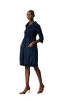Joseph Ribkoff Womens Sweater Dress Style 173444 Midnight Blue Size 16