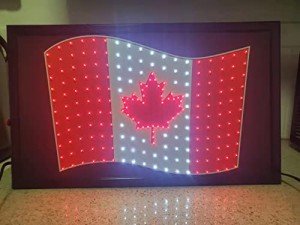 EEZ RV Products Frame led j Canadian Flag, Advanced Canadian Flag, can be Used for Holiday Decoration