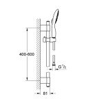 GROHE 27736000 Power & Soul 130 Shower Set, Starlight Chrome