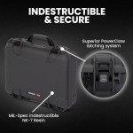 NANUK 910 Waterproof Watch Travel Case - 10 Slot Watch Briefcase, Impact-Resistant, Dustproof, Carry-On Approved, Premium Foam Interior, 14.3" x 11.1" x 4.7" - Made in North America (Graphite)