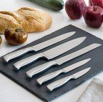 Kitchen Knife Block Set, AIBUYTEC Premium 5-Piece Novelty Stainless Steel Knife Block Set with Unique Holder (red) Premium Stabbing Stainless Steel Knife Set, 2021 Creative Product