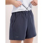 Arc'teryx Teplo Short 5 Women's | Stretch Short for High-Output Adventures, Black Sapphire, 12