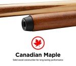 Viper by GLD Products Commercial/House 57" 1-Piece Canadian Maple Billiard/Pool Cue, 18 Ounce, Brown (50-0100-18)